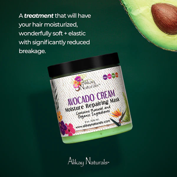 Masque capillaire à la crème d'avocat Alikay Naturals, format voyage