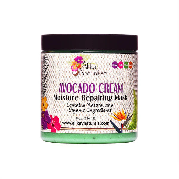 Masque capillaire à la crème d'avocat Alikay Naturals