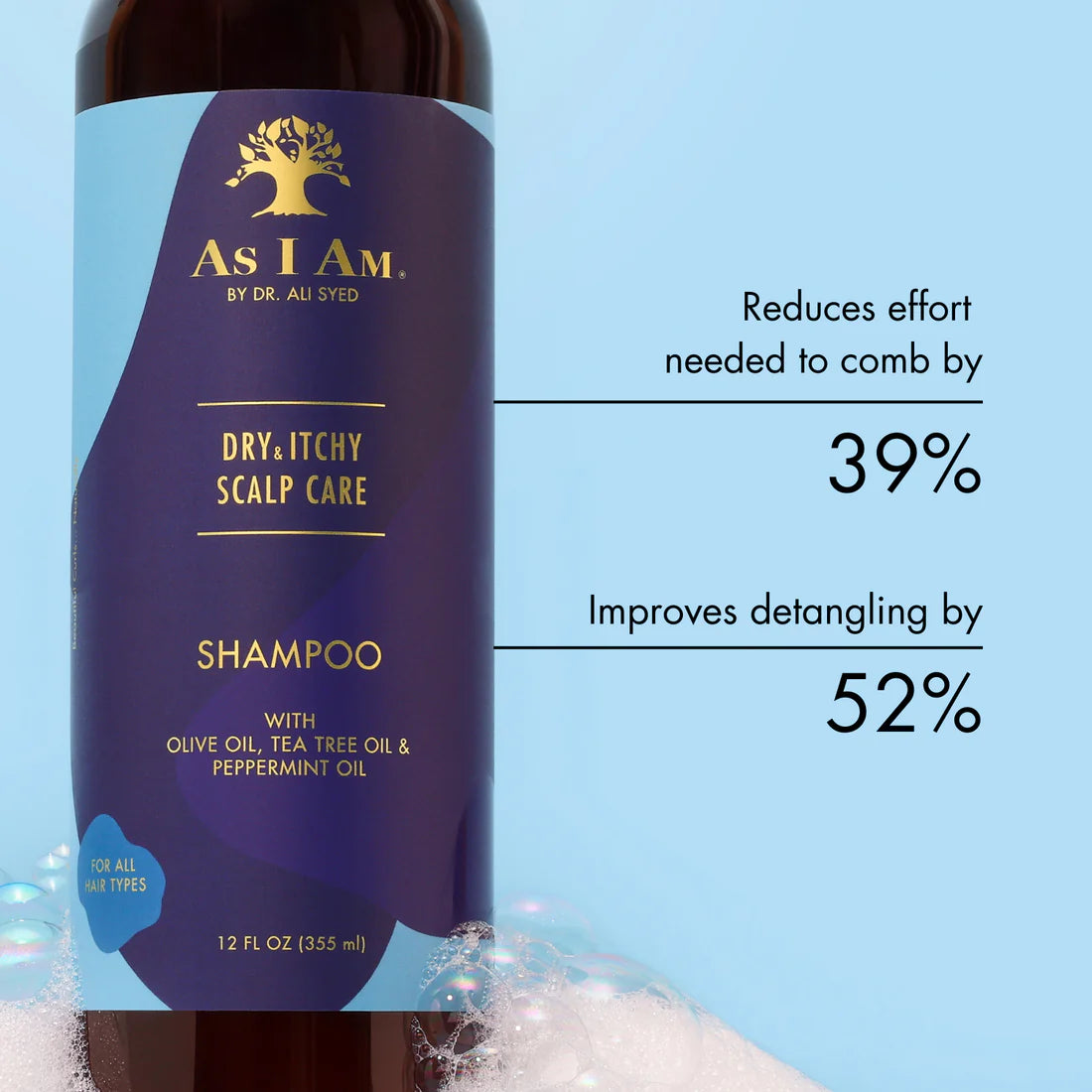 As i Am - Dry & Itchy - Olive & Tea Tree Oil Shampoo - 355ml